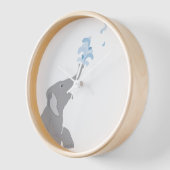 Moderner Minimal Baby Gray Elephant, 10" Runduhr Uhr (Winkel)