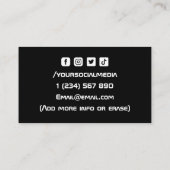 Moderner Minimal Badminton Coach Team Player Sport Visitenkarte (Rückseite)