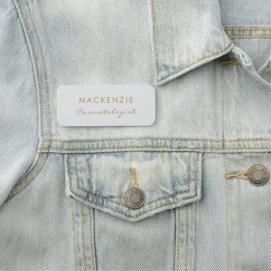 Moderner Minimal Beruflicher Mitarbeiter Namensschild (Beispiel)