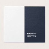 Moderner Minimal Blue White Consultant (Außenseite Aufgefaltet)