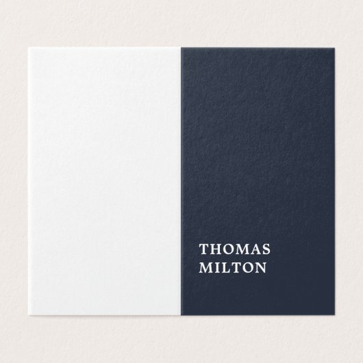 Moderner Minimal Blue White Consultant (Außenseite Aufgefaltet)