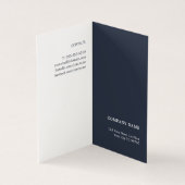 Moderner Minimal Blue White Consultant (Innenseite)