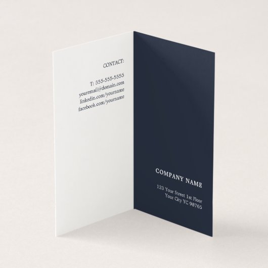 Moderner Minimal Blue White Consultant (Innenseite)