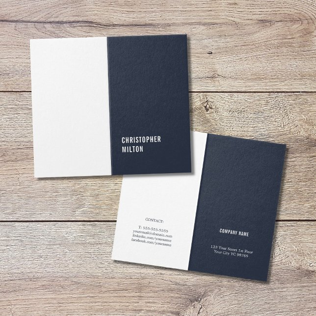 Moderner Minimal Blue White Consultant (Von Creator hochgeladen)