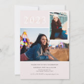 Moderner Minimal Boho | ABSCHLUSS FOTO PARTY Einladung (Rückseite)