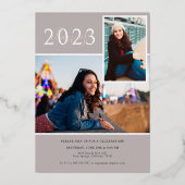 Moderner Minimal Boho | ABSCHLUSS FOTO PARTY Folieneinladung (Rückseite)