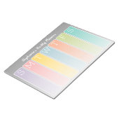 Moderner Minimal-Bright-Weekly-Planer mit Name Notizblock (angewinkelt)