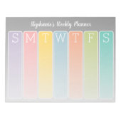 Moderner Minimal-Bright-Weekly-Planer mit Name Notizblock (Vorderseite)