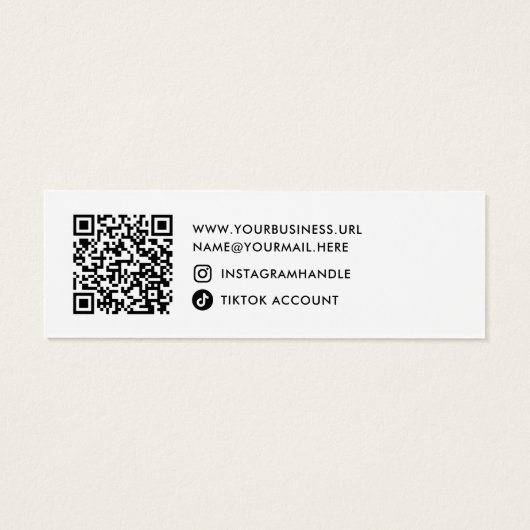 Moderner Minimal Business Online Reseller Vielen D (Rückseite)