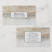 Moderner Minimal Chic Stilvoll Mode Beige Marmor Visitenkarte (Vorne/Hinten)