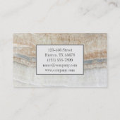 Moderner Minimal Chic Stilvoll Mode Beige Marmor Visitenkarte (Rückseite)
