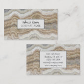 Moderner Minimal Chic Stilvoll Mode Beige Marmor Visitenkarte (Vorne/Hinten)