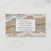 Moderner Minimal Chic Stilvoll Mode Beige Marmor Visitenkarte (Rückseite)