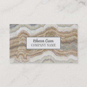 Moderner Minimal Chic Stilvoll Mode Beige Marmor Visitenkarte