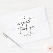 Moderner Minimal ein süß Dankeschön Gastgeschenk H Runder Aufkleber (Umschlag)