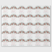 Moderner Minimal Elegante Weihnachtsgrün Geschenkpapier (Flach)