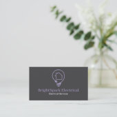 Moderner Minimal-Elektroinstallateur Visitenkarte (Stehend Vorderseite)