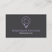Moderner Minimal-Elektroinstallateur Visitenkarte (Vorderseite)