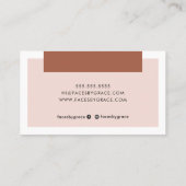 MODERNER MINIMAL-Farbblock niedlicher Rosa Ton Visitenkarte (Rückseite)