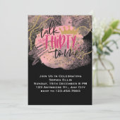 Moderner Minimal Glitzer 30. Geburtstagsfeier Einl (Stehend Vorderseite)