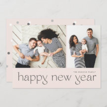 Moderner Minimal glücklich Neujahr 2 Foto Urlaub C