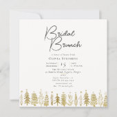 Moderner Minimal Gold Weihnachts Winter Bridal Bru Einladung (Vorderseite)