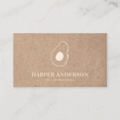 Moderner Minimal Green Avocado Beruflich Visitenkarte (Vorderseite)