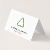 Moderner Minimal Green Öko Recycle Beruflich Visitenkarten (Vorderseite)