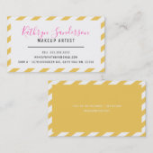 MODERNER MINIMAL-GRENZEN-Senf, gelb, rosa, weiß Visitenkarte (Vorne/Hinten)