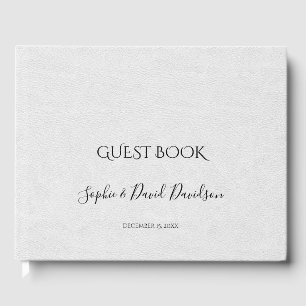 Moderner Minimal Handwriting-Hochzeitsplaner Gästebuch