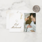 Moderner Minimal Islamischer Eid Mubarak Mitteilungskarte (Vorderseite/Rückseite Beispiel)