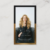 Moderner Minimal Luxus Social Influencer QR Code Visitenkarte (Vorderseite)