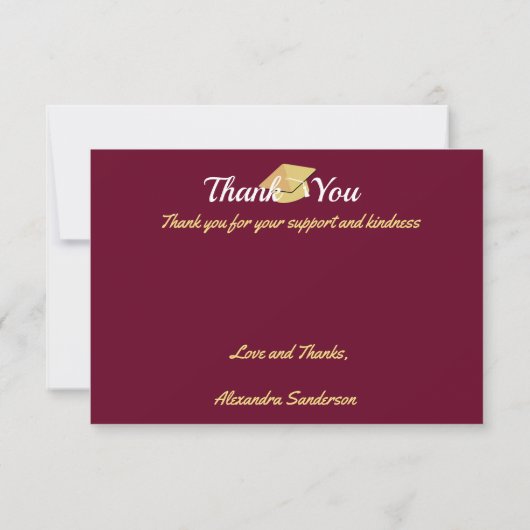 Moderner Minimal personalize School Class Abschlus Dankeskarte (Rückseite)