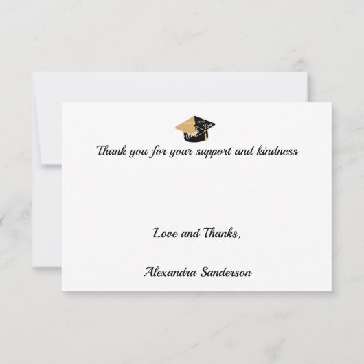 Moderner Minimal personalize School Class Abschlus Dankeskarte (Rückseite)