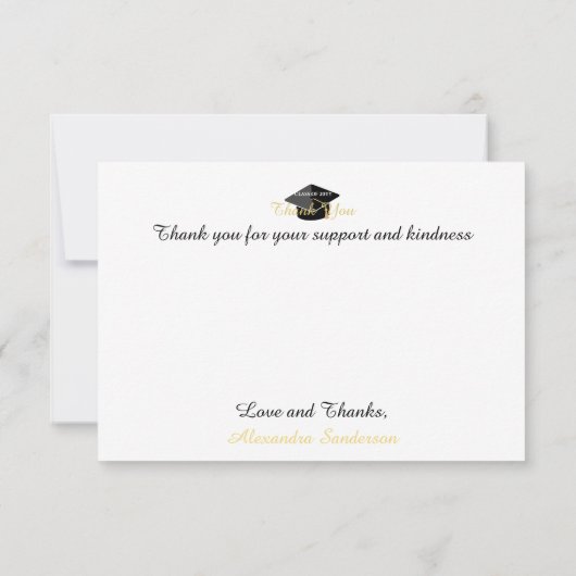 Moderner Minimal personalize School Class Abschlus Dankeskarte (Rückseite)