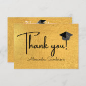 Moderner Minimal personalize School Class Abschlus Dankeskarte (Vorne/Hinten)