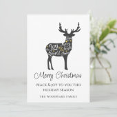 Moderner Minimal Rentier Karte (Stehend Vorderseite)