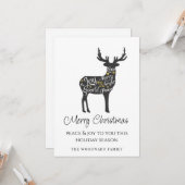 Moderner Minimal Rentier Karte (Vorderseite/Rückseite Beispiel)