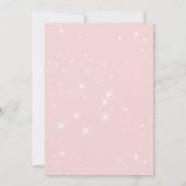 Moderner Minimal rosa Sparkle Bridal Brunch Einladung (Rückseite)