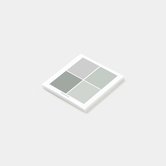 Moderner Minimal Sage Green Planner Post-it Klebezettel (angewinkelt)