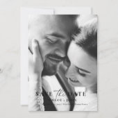 Moderner Minimal Save the Date Einladung (Vorderseite)