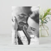 Moderner Minimal Save the Date Einladung (Stehend Vorderseite)