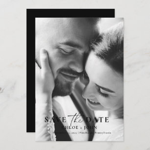 Moderner Minimal Save the Date Einladung