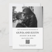 Moderner Minimal Save the Date Einladung (Vorderseite)