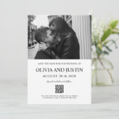 Moderner Minimal Save the Date Einladung (Stehend Vorderseite)