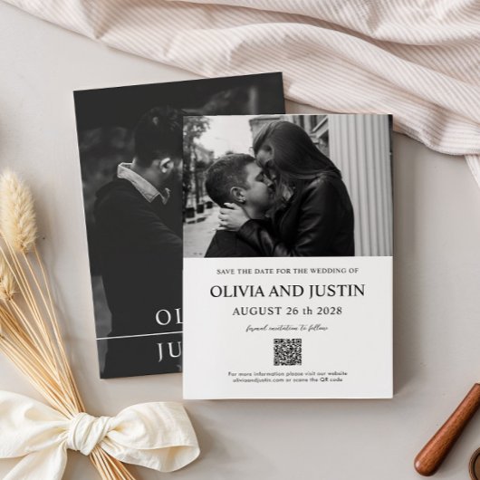 Moderner Minimal Save the Date Einladung