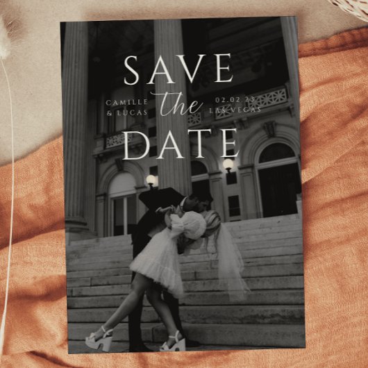 Moderner Minimal Save the Date Einladung