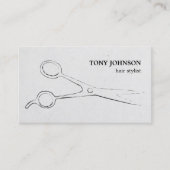 Moderner Minimal Scheren Friseur Salon Visitenkarte (Vorderseite)