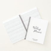 Moderner Minimal Script White Muslim Wedding Plann Notizblock (Innenseite)