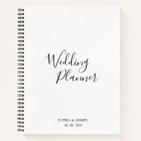 Moderner Minimal Script White Muslim Wedding Plann